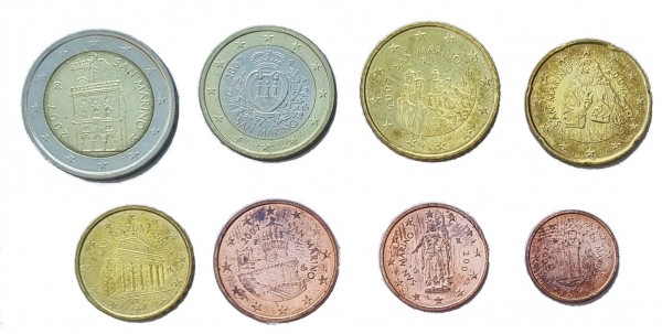 San Marino 3,88 Euro Kursmünzensatz 2007 lose Bankfrisch