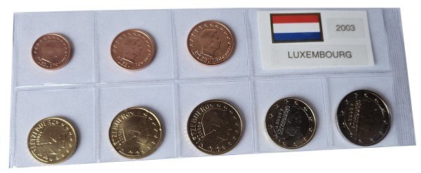 Luxemburg 3,88 Euro Kursmünzensatz 2003 lose Bankfrisch