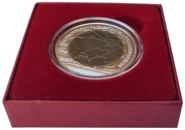 Österreich 25 Euro Silber Niob Münze Europäische Satellitennavigation 2006 Handgehoben