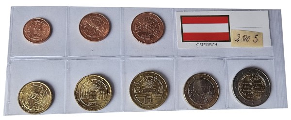 Österreich 3,88 Euro Kursmünzensatz 2005 lose Bankfrisch