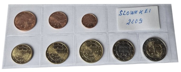 Slowakei 3,88 Euro Kursmünzensatz 2009 lose Bankfrisch