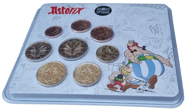 Frankreich 3,88 Euro Kursmünzensatz Asterix 2022 im Blister - nur 500 Sets!