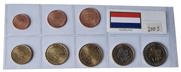 Niederlande 3,88 Euro Kursmünzensatz 2005 lose Bankfrisch