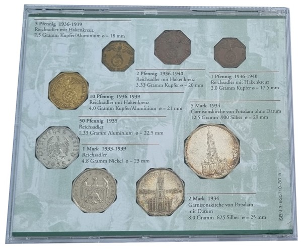 Deutsches Reich 1 Pfennig bis 5 Reichsmark Silber - Die Münzen des dritten Reiches