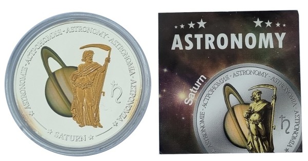 Fiji 1 Dollar Sammlermünze Saturn - Astronomie 2011 in Münzkapsel mit Zertifikat
