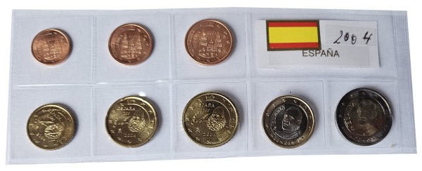 Spanien 3,88 Euro Kursmünzensatz 2004 lose Bankfrisch