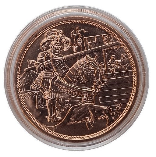 10 Euro Kupfer Ritterlichkeit 2019 Bankfrisch mit Kettenhemd und Schwert Österreich