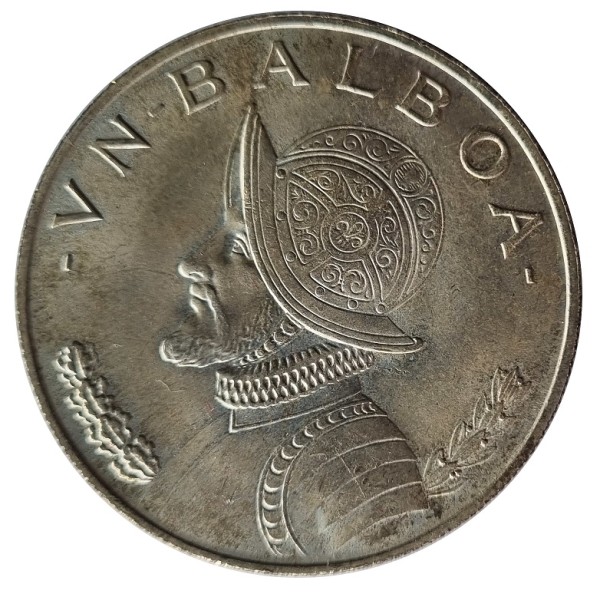 Panama 1 Balboa Silbermünze 1966 - 26,73 gr 900/1000 Silber