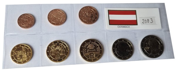 Österreich 3,88 Euro Kursmünzensatz 2003 lose Bankfrisch