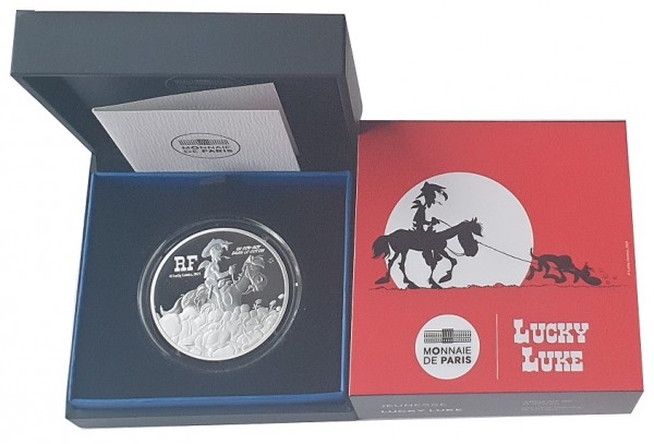 Frankreich 10 Euro Silber Lucky Luke 2021 Polierte Platte