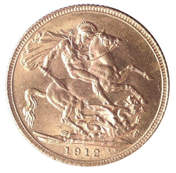 Gold Sovereign 1 Pfund Goldmünze 1912 König George V