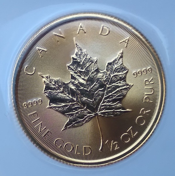 Kanada 20 Dollars Goldmünze Maple Leaf 1/2 Oz Gold 2021