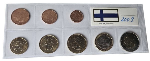 Finnland 3,88 Euro Kursmünzensatz 2009 lose Bankfrisch